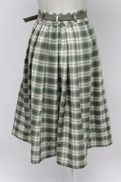 画像2: Fi.n.t / ベルト付きサマーチェックタックスカート F グリーン T-26-03-31-033-CA-SK-SZ-ZT