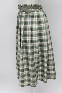 画像3: Fi.n.t / ベルト付きサマーチェックタックスカート F グリーン T-26-03-31-033-CA-SK-SZ-ZT