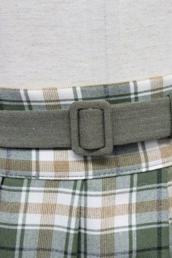 画像4: Fi.n.t / ベルト付きサマーチェックタックスカート F グリーン T-26-03-31-033-CA-SK-SZ-ZT