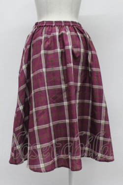 画像2: axes femme / チェックスカート  赤紫 T-26-03-31-034-AX-SK-SZ-ZT