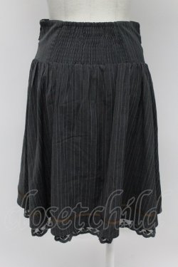 画像2: axes femme / ボタン使いストライプスカート  グレーＸブラウン T-26-03-31-036-AX-SK-SA-ZT