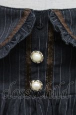 画像4: axes femme / ボタン使いストライプスカート  グレーＸブラウン T-26-03-31-036-AX-SK-SA-ZT661 (4)