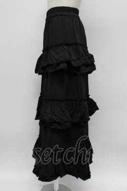 画像3: jouetie / ティアードフリルスカート  黒 T-26-03-31-037-EL-SK-SA-ZT