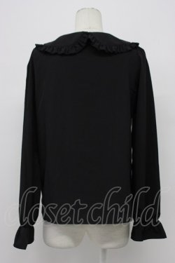 画像2: Leahmatin / クマ柄開襟シャツ  黒ｘ青 T-26-03-31-004-LO-BL-SA-ZT