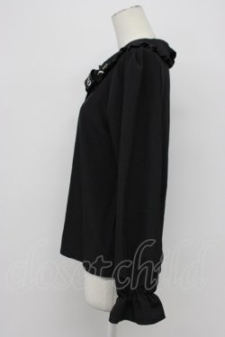 画像3: Leahmatin / クマ柄開襟シャツ  黒ｘ青 T-26-03-31-004-LO-BL-SA-ZT