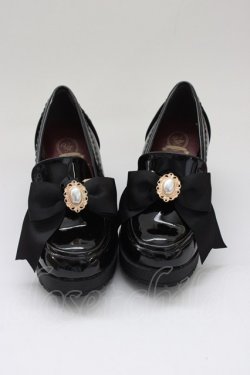 画像2: Amavel / パールリボンローファー M 黒 T-26-03-31-045-CA-SH-SA-ZT