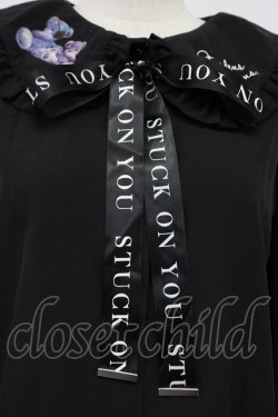 画像4: Leahmatin / クマ柄開襟シャツ  黒ｘ青 T-26-03-31-004-LO-BL-SA-ZT