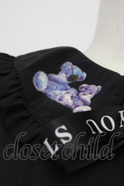 画像5: Leahmatin / クマ柄開襟シャツ  黒ｘ青 T-26-03-31-004-LO-BL-SA-ZT