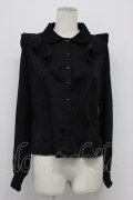 MA*RS / レース襟フリル長袖ブラウス  黒 T-26-03-31-005-EL-BL-SA-ZT