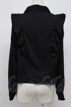 画像2: MA*RS / レース襟フリル長袖ブラウス  黒 T-26-03-31-005-EL-BL-SA-ZT