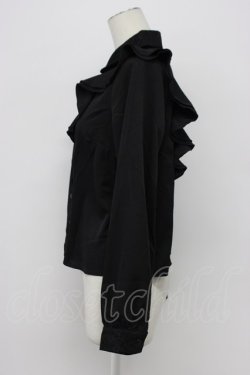 画像3: MA*RS / レース襟フリル長袖ブラウス  黒 T-26-03-31-005-EL-BL-SA-ZT