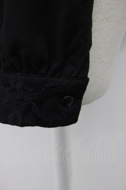 画像4: MA*RS / レース襟フリル長袖ブラウス  黒 T-26-03-31-005-EL-BL-SA-ZT
