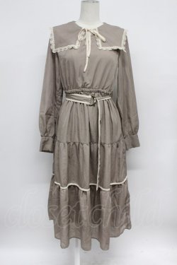 画像1: axes femme / セーラー襟ティアードワンピース  ピンク T-26-03-31-008-AX-OP-SA-ZT