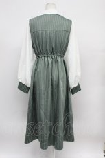 画像2: axes femme / 襟刺繍ストライプワンピース M ミント T-26-03-31-009-AX-OP-SA-ZT660 (2)