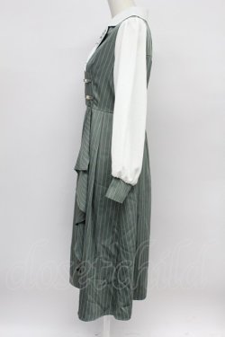 画像4: axes femme / 襟刺繍ストライプワンピース M ミント T-26-03-31-009-AX-OP-SA-ZT