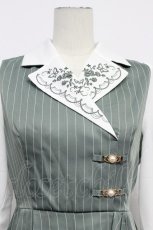 画像5: axes femme / 襟刺繍ストライプワンピース M ミント T-26-03-31-009-AX-OP-SA-ZT660 (5)