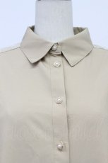 画像5: axes femme / フィッシュテールシャツワンピース  ベージュＸ白 T-26-03-31-010-AX-OP-SA-ZT660 (5)