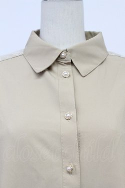 画像5: axes femme / フィッシュテールシャツワンピース  ベージュＸ白 T-26-03-31-010-AX-OP-SA-ZT