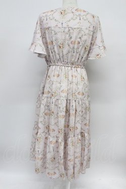 画像2: axes femme / レーヌローズ柄ワンピース  ピンク T-26-03-31-012-AX-OP-SA-ZT