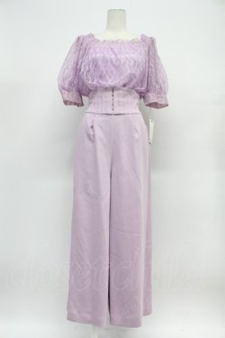 画像1: Snidel / レース切替サロペット  ピンク T-26-03-31-014-LO-OP-SA-ZT