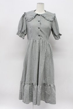 画像1: m petit by misako / AM*ギンガムCHKワンピース M 黒Ｘ白 T-26-04-03-020-LO-OP-SA-ZT