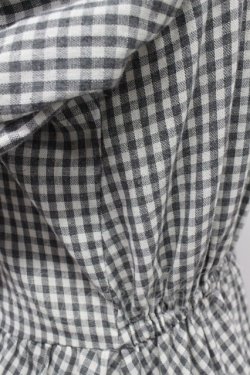 画像4: m petit by misako / AM*ギンガムCHKワンピース M 黒Ｘ白 T-26-04-03-020-LO-OP-SA-ZT