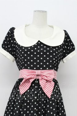 画像4: Ank Rouge / 水玉&ストライプワンピース M ブラック T-26-04-03-022-CA-OP-SA-ZT