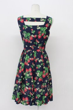 画像2: Jane Marple / ストロベリーガーデンスクエアドレス  ネイビー T-26-04-03-023-JM-OP-SA-ZT