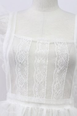 画像4: FLC / 星名桜子 hsチュールエプロンジャンスカ L 白 T-26-04-03-025-LO-OP-SA-ZT