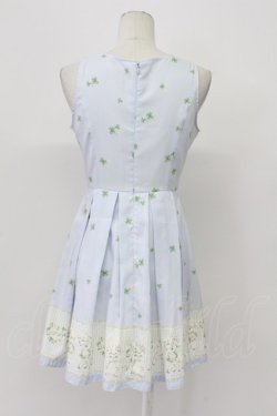 画像2: Ank Rouge / クローバー&羊柄ジャンパースカート M サックス T-26-04-03-032-CA-OP-SA-ZT