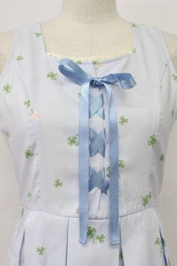 画像4: Ank Rouge / クローバー&羊柄ジャンパースカート M サックス T-26-04-03-032-CA-OP-SA-ZT