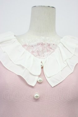 画像5: mellfy memory / Precious memories flare ニットワンピース  ピンクＸ白 T-26-04-03-003-0-OP-SA-ZT