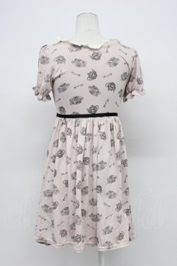 画像2: Ank Rouge / ティーカップ柄半袖ワンピース M ピンク T-26-04-03-007-CA-OP-SA-ZT