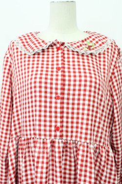 画像4: FLC / 星名桜子/ギンガムチェックワンピース 3L 赤チェック T-26-04-03-009-LO-OP-SA-ZT
