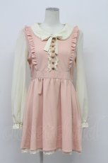 画像1: Ank Rouge / 重ね着風ワンピース M ピンク T-26-04-03-011-CA-OP-SA-ZT661 (1)