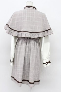 画像2: Dear My Love / フリルケープ探偵ワンピース L ブラウンＸ白 T-26-04-03-013-EL-OP-SA-ZT