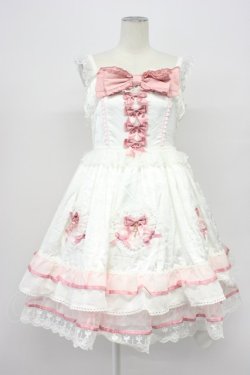 画像1: To Alice / Magical Girl Dress L 白Ｘピンク T-26-04-03-002-LO-OP-SA-ZT