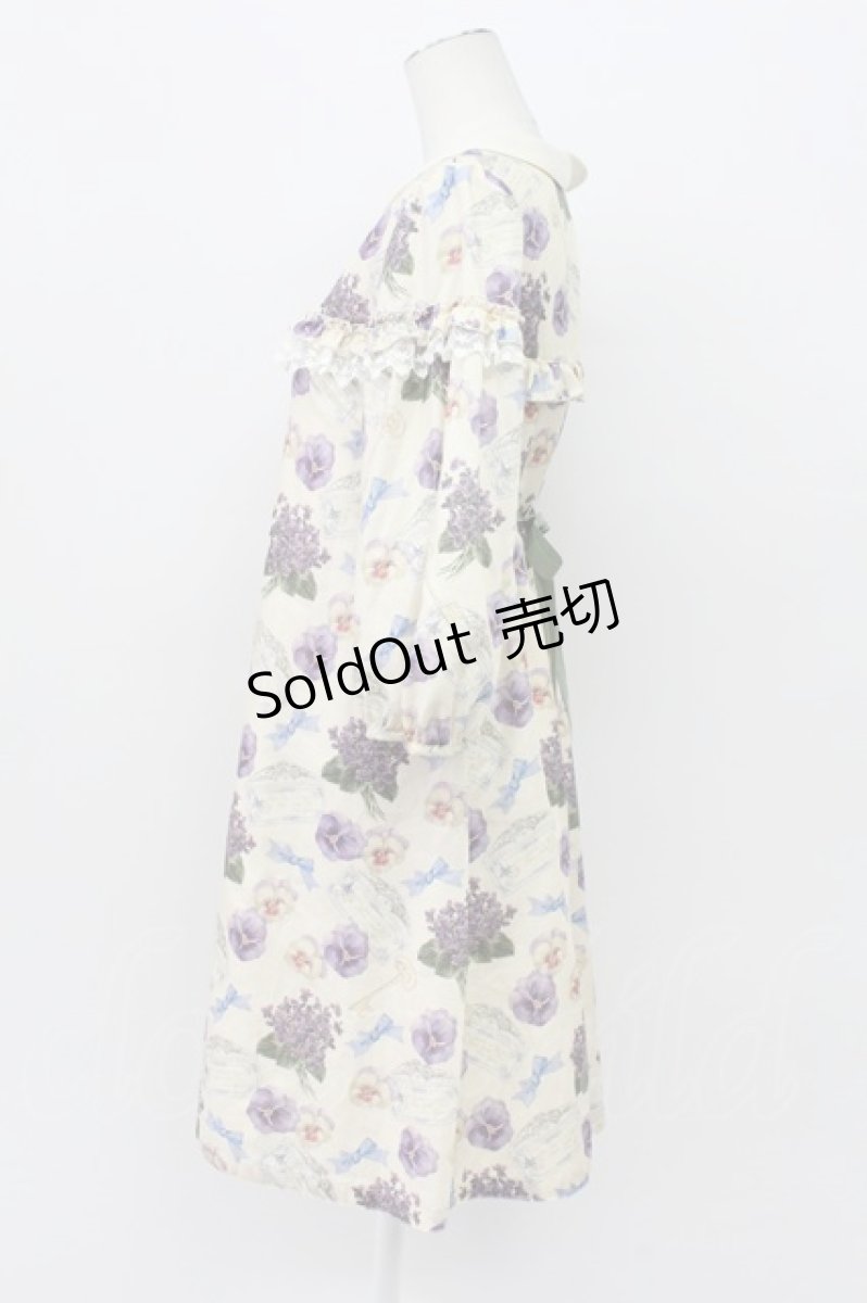 画像3: Leur Getter / Flower Letter袖付ワンピース  アイボリー T-26-04-03-014-LU-OP-SA-ZT533 (3)