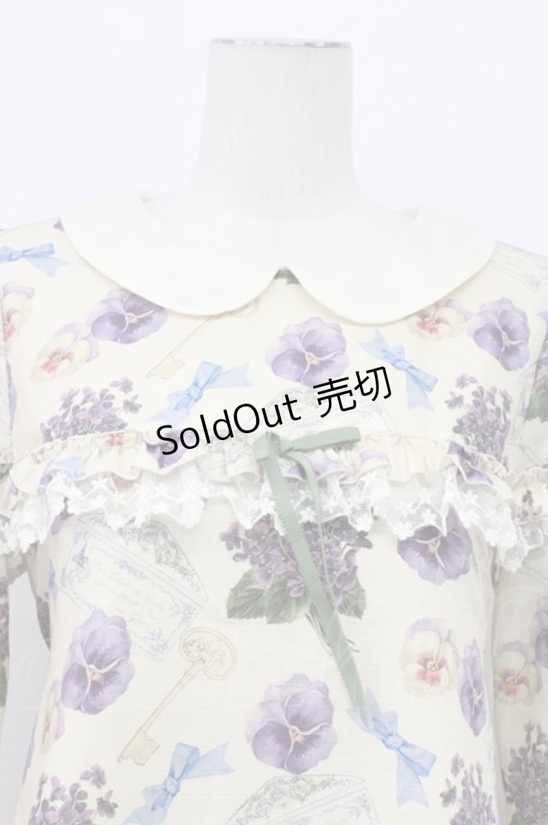 画像4: Leur Getter / Flower Letter袖付ワンピース  アイボリー T-26-04-03-014-LU-OP-SA-ZT533 (4)