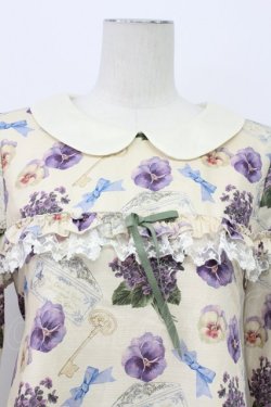 画像4: Leur Getter / Flower Letter袖付ワンピース  アイボリー T-26-04-03-014-LU-OP-SA-ZT