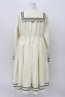 画像2: Physical Drop / スクエアセーラー衿ワンピース  アイボリー T-26-04-03-016-LO-OP-SA-ZT