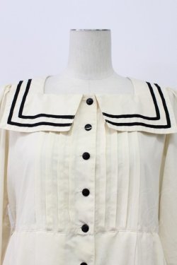 画像5: Physical Drop / スクエアセーラー衿ワンピース  アイボリー T-26-04-03-016-LO-OP-SA-ZT