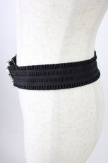 画像4: axes femme / トランプバックルゴムベルト  黒Ｘシルバー T-26-04-04-025-AX-ZA-SA-ZT651-F003 (4)