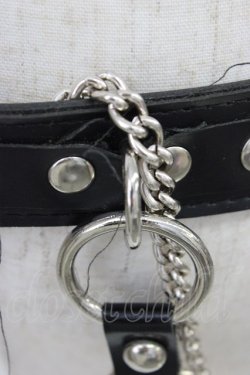 画像4: SEX POT ReVeNGe / チェーン付きスタッズベルト  黒ｘシルバー T-26-04-04-027-SP-ZA-SA-ZT