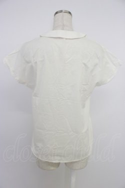 画像2: Fi.n.t / レース切替フリル半袖ブラウス  白 T-26-04-04-003-CA-BL-SA-ZT
