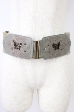 画像1: Rozen Kavalier / 蝶モチーフベルト  ブラウンＸカーキ T-26-04-04-029-OO-ZA-SA-ZT