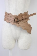 画像1: axes femme / パンチングバックルベルト  ブラウン T-26-04-04-030-AX-ZA-SA-ZT651 (1)