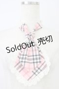 BABY,THE STARS SHINE BRIGHT / バーバリーチェック王冠刺繍ネクタイ  ピンク T-26-04-04-031-BA-ZA-SA-ZT