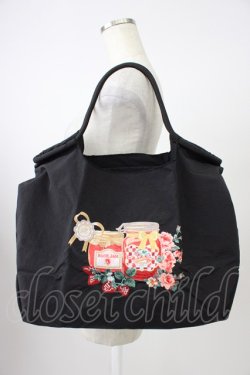 画像1: m petit by misako / ジャムエコバッグ  ブラック T-26-04-04-033-LO-ZA-SA-ZT
