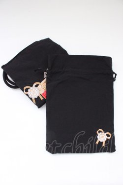 画像4: m petit by misako / ジャムエコバッグ  ブラック T-26-04-04-033-LO-ZA-SA-ZT